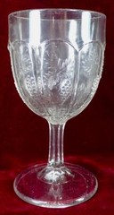 California Goblet O’Hara Glass Arched Grape No. 0018 EAPG Clear Glass 1870s #134