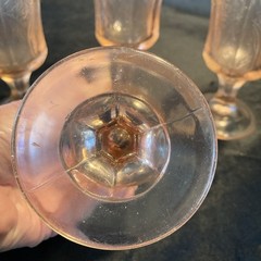 Indiana Glass Recollection Madrid Pink Water Goblet Depression Fair to Good