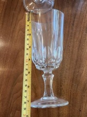 Set Of 8 Vintage Crystal Water Goblet Iced Tea Glass Wine Stem