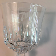 Set of 3 7UP Crystal Wine Glasses, Avignon, Cristal D’Arques – Rare