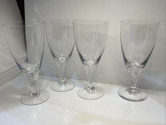 5 Scruf By Stockholm Sweden Wine Goblets Teardrop Stem Clear Cocktail 7” Inches