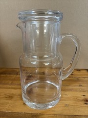 ‘Tumble Up’ Carafe Jug Pitcher W Nesting Glass 7 In Nightstand Desk Water Drink