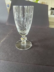 Tiffin Franciscan Princess Juice Coctail Iced Glass Floral Etched