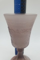Tiara Indiana Tiara Purple Amethyst Satin Glass Last Supper Goblet Chalice Rare
