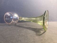 Antique Moser Style Wine Glass/Stemware/Flute Glass/Gilded/Czechoslovakia C.1900