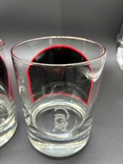Funeral Director , John B. Brown, ROCKS (4) Glasses by Houze Glass Co RARE!