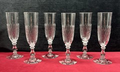 Baccarat 6 Tall Fluted Glasses Sektgläser Flutes A Champagne Crystal Size 6406