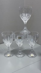 Mikasa Park Lane SN101 Full Lead Crystal Goblets Set of 4 Germany Boxed Elegant