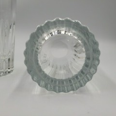 Crystal Highball Glass Tall Tumbler Drinking Cocktails Heavy Bottom Vtg Set of 4