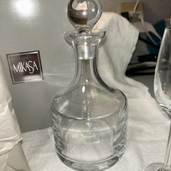 New! Mikasa Cordial Set W/ Decanter Classic Elegance 4 Glasses VR350/905 Czech R
