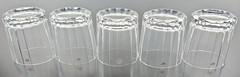 5 Dansk Oval Facette Old Fashioned Vintage Clear Panel Whiskey Rocks Finland Lot