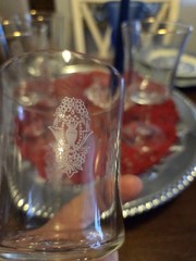 vintage stemmed wine or water goblet
