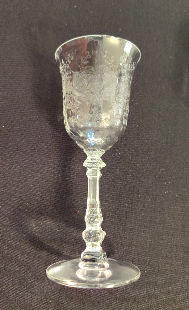 7 HEISEY Orchid Etched Lot-«Imperfect-As is» 5.25″ Wine Glass
