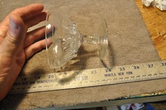 Vintage Footed Sherbet Glasses One Glass , Etched Flowers see pictures