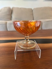 Imperial Glass Marigold Carnival Glass Sherbet Swirled Dessert Cup