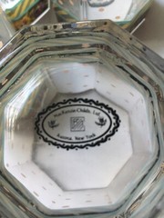 4 MacKenzie-Childs GARLAND Pink Dot Drinking Glasses Tumbler Excellent Dbl OF