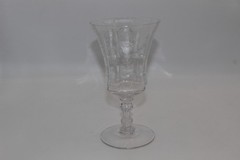 VINTAGE 6-1/2″ CAMBRIDGE GLASS 3500 ROSE POINT 9OZ FOOTED TUMBLER