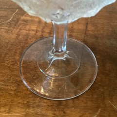 Gillinder & Sons Clear Glass 1870s “Stippled Star” Goblet EAPG 6”