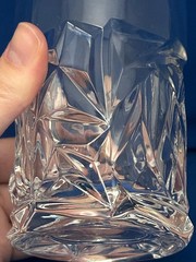TIFFANY & CO. CRYSTAL, ROCK CUT- PAIR OF HIGHBALL GLASSES 6.5» GREAT CONDITION