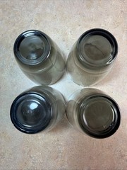 Libbey Classic Smoke Gray 4″ Modern Double Old Fashioned Rocks Glasses Set of 4