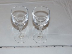Crystal Sherry Glass Cordial shot Liquor 4 1/4″ X 1 7/8″ **set of 2** glasses