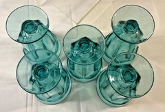 Vtg Imperial Glass Lt Blue Iced Tea 6 5/8″ Glass Old Williamsburg USA 5