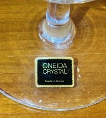 ONEIDA CRYSTAL MINX CLEAR Vintage Beverage Glasses (Set 4) 8.5″ Tall – (Unused)
