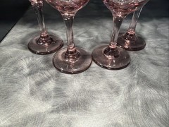 Libbey Pink Rose Plum Wine Glasses – Set of 4