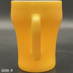 Fire King by Anchor Hocking Yellow Milk Glass Soda Mug c1950s Made in USA 8oz