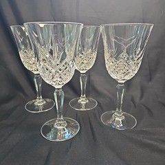 Cristal D’Arques Durand Masquerade Crystal Wine Goblets, 7 3/8″ Set of 4, France