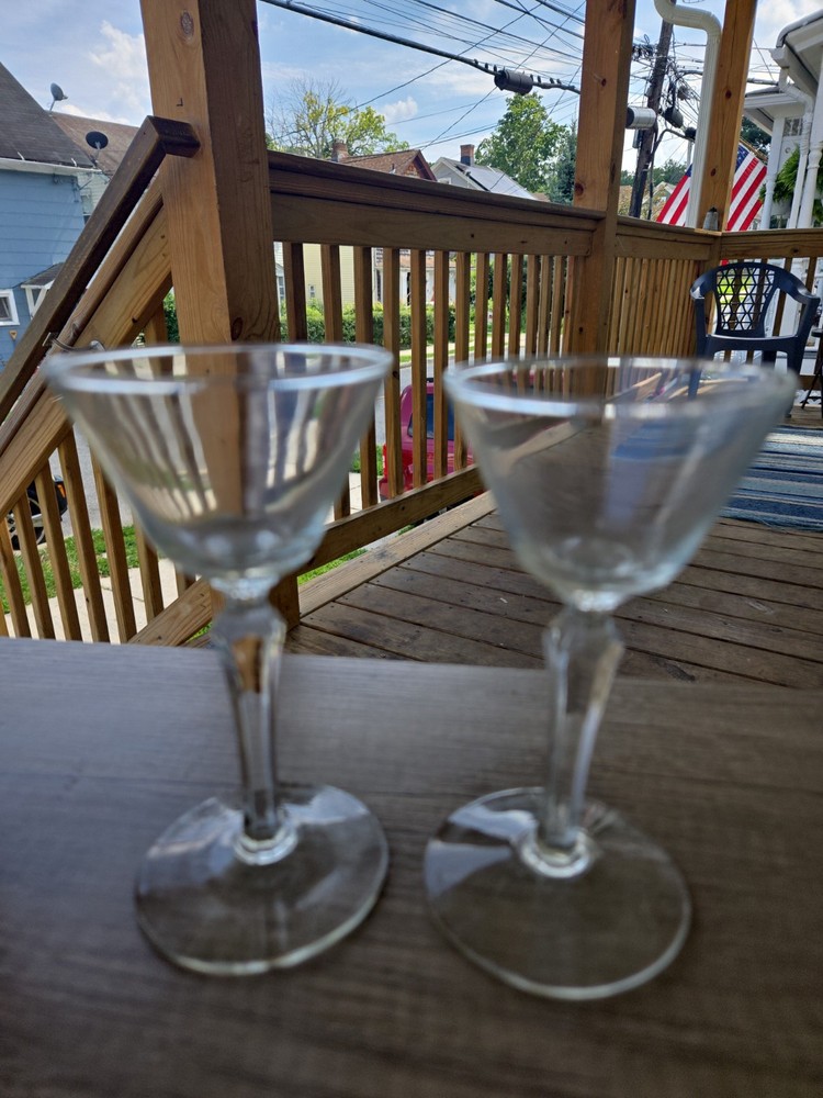 Libbey Glass Company 3001 Faceted Stem Cocktail Glass Set of 2