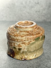 Hakudo Kiln Shigaraki Ware Guinomi Sake Cup Handmade Japanese Pottery
