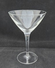 Unknown Manufacturer Vtg Clear Blown Plain Bowl Tapered Stem 6″ MARTINI GLASS