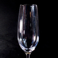 TIFFANY & CO CLASSIC U CHAMPAGNE FLUTE, Blown Lead Crystal, 9 5/8″, 10 oz, ITALY