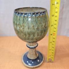 Ceramic Water Wine Beer Mead Goblet Glazed 6.5″ x 3″ Pottery