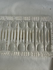 ECHT BLEIKRISTALL CRYSTAL Butter Relish Dish Plate Vintage Antique (box14)