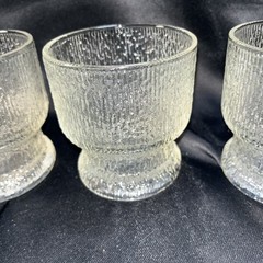 Indiana Glass Co Vintage “Crystal Ice “ Set Of 3