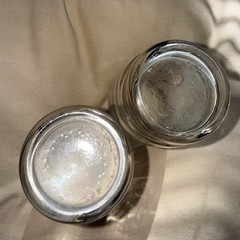 2 Vintage Anchor Hocking Drinking Glasses Floral Roses Butterfly Transfer
