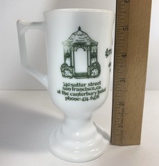 Vintage Set of 4 each Lehr’s Greenhouse California Milk Glass Tea Coffee Mug