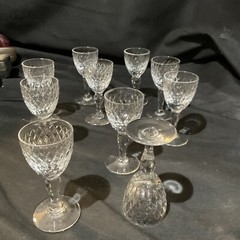 royal brierley crystal Coventry Pattern Set Of 10 Cordials 3 3/4 In