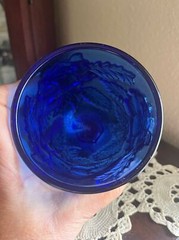 Madonna Inn Cobalt Blue Goblet Wild Rose