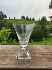 Set Of 4 Crystal Parfait/Dessert Glasses Cristal d’Arques Durand 5″ Tall France