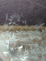 Vintage Etched 6” Wine Water Glass Goblet Floral Stemmed Replacement
