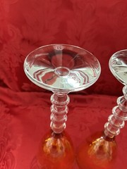 NIB FLAWLESS Glass BACCARAT France Two VEGA Crystal FORTISSIMO RHINE WINE GOBLET