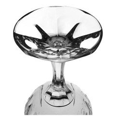 Schott Zweisel Wine Glass Mayfair Vertical Cuts Round Bowl Stemware 6 1/8