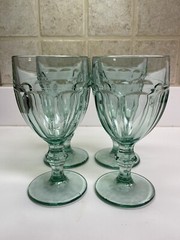 Libbey Gibraltar Spanish Green Water Goblets-Set of 4