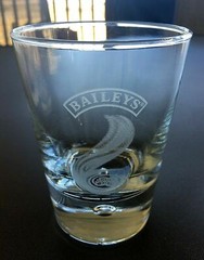 Baileys Original Irish Cream, Celtic Mist Logo, Bubble Base Rocks Glass Set of 1