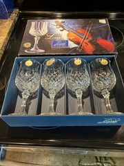 Longchamp Cristal d’ Arques 24% Lead 5.75 oz. Set of 4 Crystal Wine Glasses