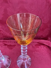 NIB FLAWLESS Glass BACCARAT France Two VEGA Crystal FORTISSIMO RHINE WINE GOBLET