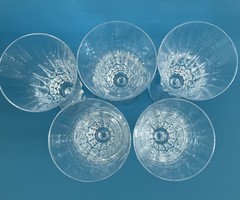 Vintage W.M. Dalton Unit No. 3 French Lead Crystal Parfait/Sour Glass Set of 5